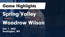 Spring Valley  vs Woodrow Wilson  Game Highlights - Oct. 7, 2023