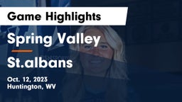 Spring Valley  vs St.albans Game Highlights - Oct. 12, 2023