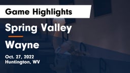 Spring Valley  vs Wayne  Game Highlights - Oct. 27, 2022