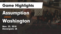 Assumption  vs Washington  Game Highlights - Nov. 23, 2018