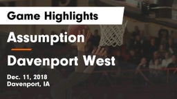 Assumption  vs Davenport West  Game Highlights - Dec. 11, 2018