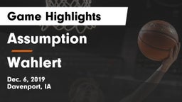 Assumption  vs Wahlert  Game Highlights - Dec. 6, 2019