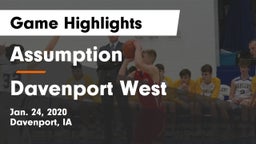 Assumption  vs Davenport West  Game Highlights - Jan. 24, 2020