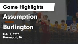 Assumption  vs Burlington  Game Highlights - Feb. 4, 2020