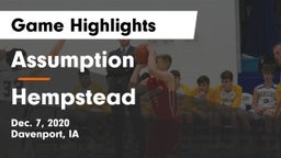 Assumption  vs Hempstead  Game Highlights - Dec. 7, 2020