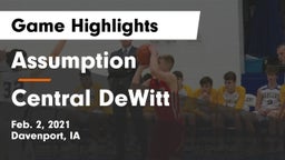 Assumption  vs Central DeWitt Game Highlights - Feb. 2, 2021