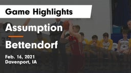 Assumption  vs Bettendorf  Game Highlights - Feb. 16, 2021