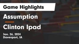 Assumption  vs Clinton Ipad Game Highlights - Jan. 26, 2024