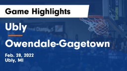 Ubly  vs Owendale-Gagetown  Game Highlights - Feb. 28, 2022