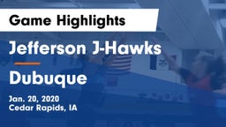 Jefferson  J-Hawks vs Dubuque  Game Highlights - Jan. 20, 2020