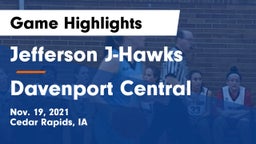 Jefferson  J-Hawks vs Davenport Central  Game Highlights - Nov. 19, 2021
