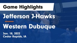 Jefferson  J-Hawks vs Western Dubuque  Game Highlights - Jan. 18, 2022
