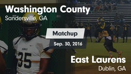 Matchup: Washington County vs. East Laurens  2016