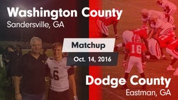 Matchup: Washington County vs. Dodge County  2016