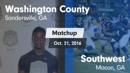 Matchup: Washington County vs. Southwest  2016