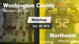 Matchup: Washington County vs. Northeast  2016