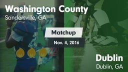 Matchup: Washington County vs. Dublin  2016