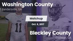 Matchup: Washington County vs. Bleckley County  2017