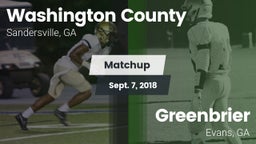 Matchup: Washington County vs. Greenbrier  2018