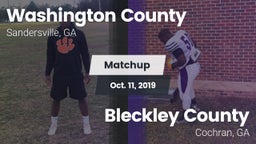 Matchup: Washington County vs. Bleckley County  2019