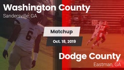 Matchup: Washington County vs. Dodge County  2019