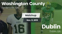 Matchup: Washington County vs. Dublin  2019