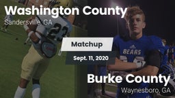 Matchup: Washington County vs. Burke County  2020