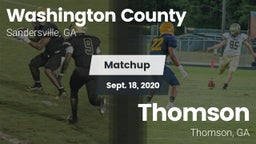 Matchup: Washington County vs. Thomson  2020