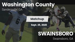 Matchup: Washington County vs. SWAINSBORO  2020
