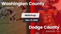 Matchup: Washington County vs. Dodge County  2020