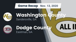 Recap: Washington County  vs. Dodge County  2020