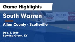 South Warren  vs Allen County - Scottsville  Game Highlights - Dec. 3, 2019