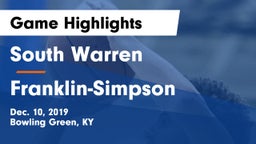 South Warren  vs Franklin-Simpson  Game Highlights - Dec. 10, 2019