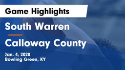 South Warren  vs Calloway County  Game Highlights - Jan. 4, 2020