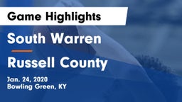 South Warren  vs Russell County  Game Highlights - Jan. 24, 2020