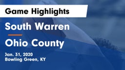 South Warren  vs Ohio County  Game Highlights - Jan. 31, 2020