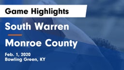 South Warren  vs Monroe County  Game Highlights - Feb. 1, 2020
