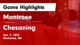 Montrose  vs Chesaning  Game Highlights - Jan. 9, 2023