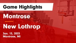 Montrose  vs New Lothrop  Game Highlights - Jan. 13, 2023