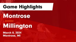 Montrose  vs Millington  Game Highlights - March 8, 2024