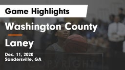 Washington County  vs Laney  Game Highlights - Dec. 11, 2020