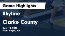 Skyline  vs Clarke County  Game Highlights - Dec. 18, 2018