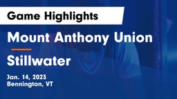 Mount Anthony Union  vs Stillwater  Game Highlights - Jan. 14, 2023
