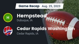 Recap: Hempstead  vs. Cedar Rapids Washington  2023