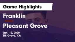 Franklin  vs Pleasant Grove Game Highlights - Jan. 10, 2020