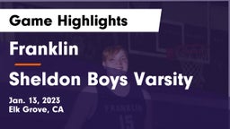 Franklin  vs Sheldon Boys Varsity Game Highlights - Jan. 13, 2023