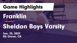 Franklin  vs Sheldon Boys Varsity Game Highlights - Jan. 25, 2023