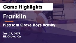 Franklin  vs Pleasant Grove Boys Varsity Game Highlights - Jan. 27, 2023