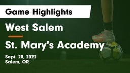 West Salem  vs St. Mary's Academy Game Highlights - Sept. 20, 2022