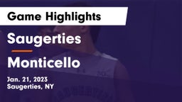 Saugerties  vs Monticello  Game Highlights - Jan. 21, 2023